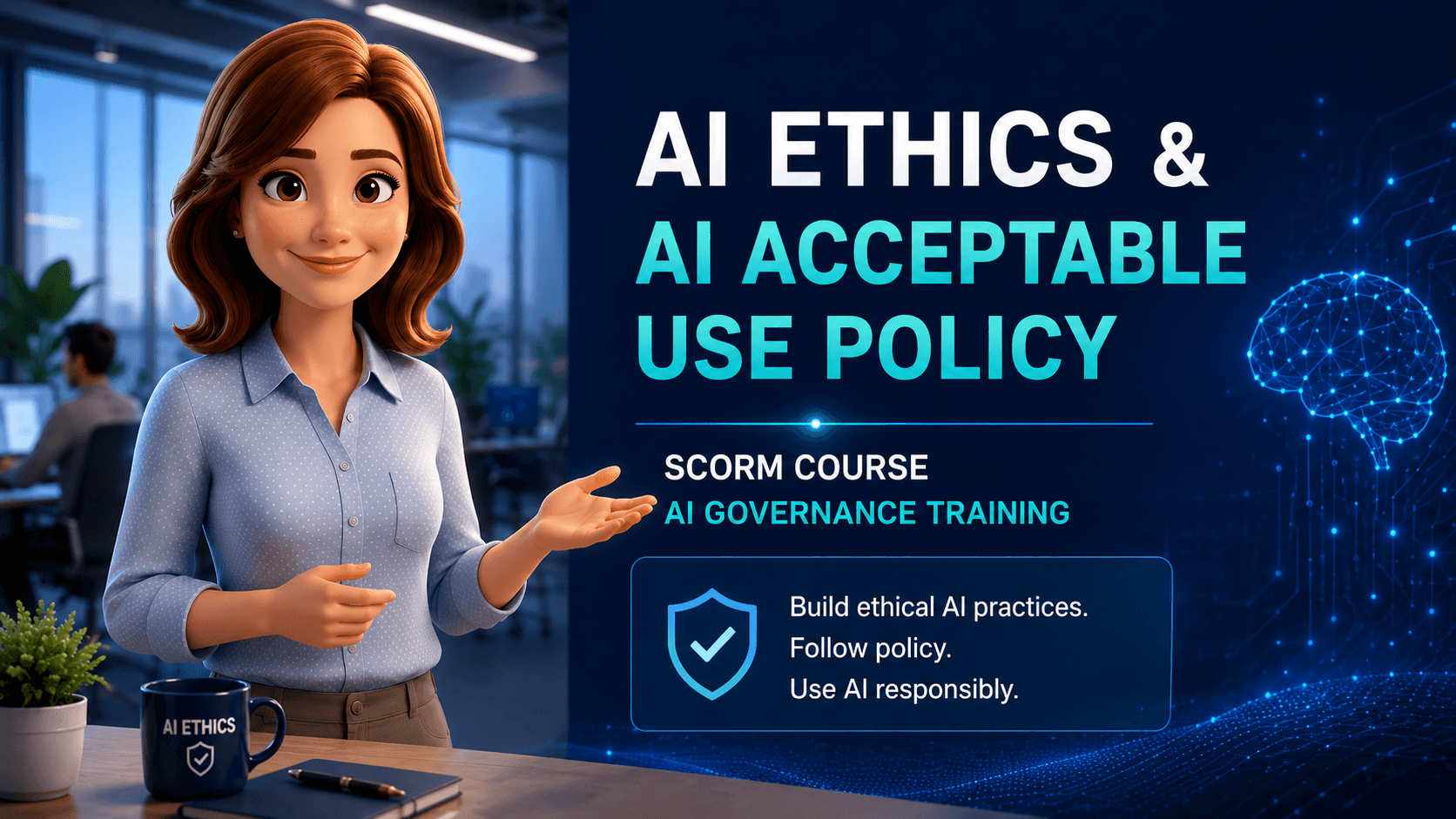 AI Ethics & AI Acceptable Use Policy SCORM Course | AI Governance Training SCORM course thumbnail